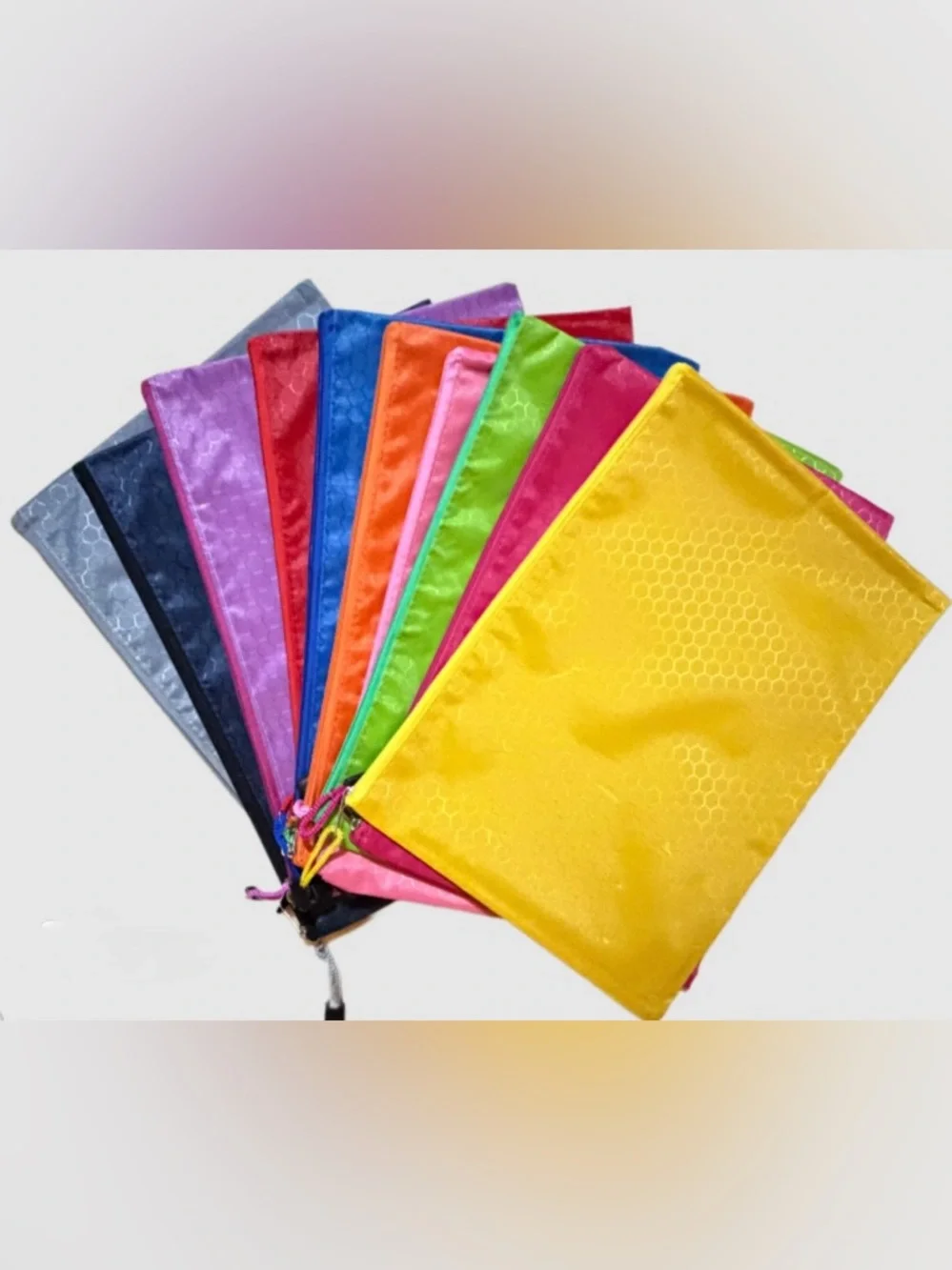Waterproof Zipper File Bags A4 Size Oxford Office Filing Documents Storage